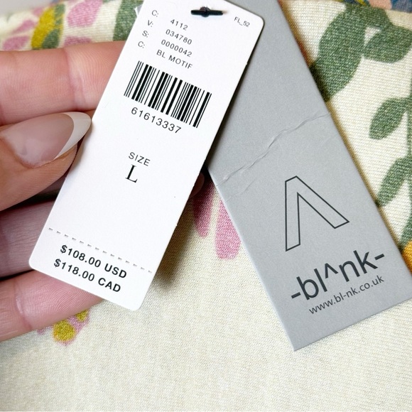 Bl-nk Stephanie Top Sold at Anthropologie Size L Blue Motif - Picture 10 of 12